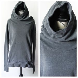 Lululemon Stress Less Hoodie Heathered Dark Grey size 4